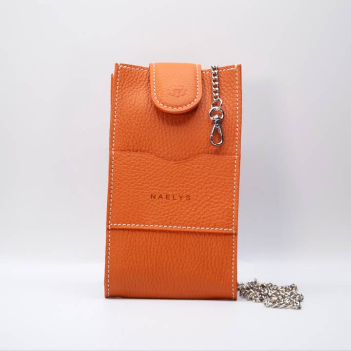 Hébé Laranja - bolsa para telemóvel por atacado de Naelys