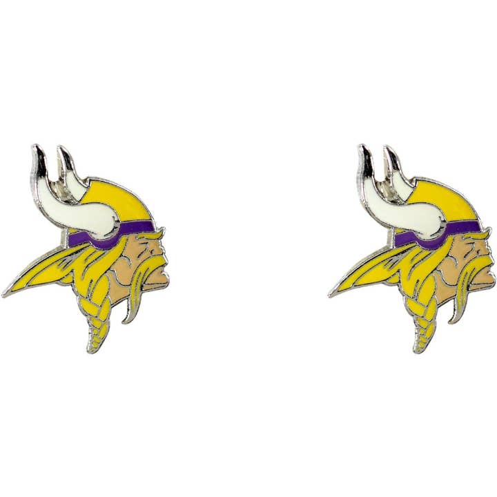 NFL Minnesota Vikings Logo Post Earrings for wholesale by Aminco USA