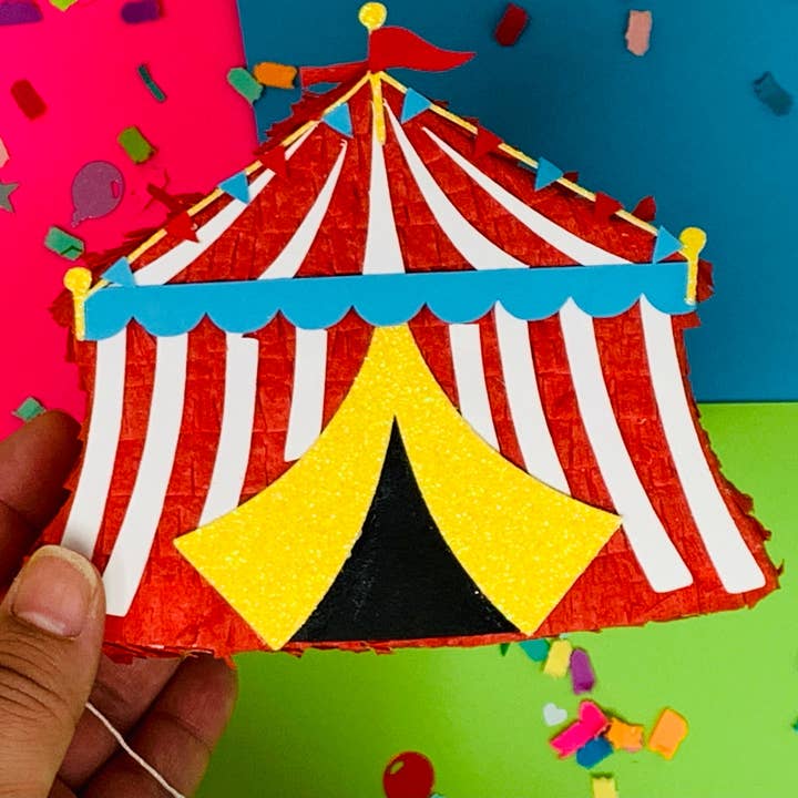 My Soiree Designs - Vendita all'ingrosso Regalini per gli invitati - Mini piñata a tema circense, Circus Pinata, Clown Pinata, Sea2