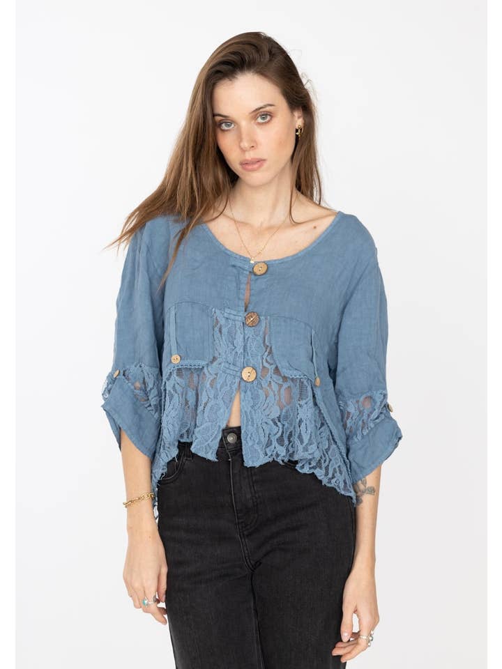 LINEN & COTTON HOUSE - Wholesale Jacket - Women's - VEST IN LINEN 9207 SPRING SUMMER