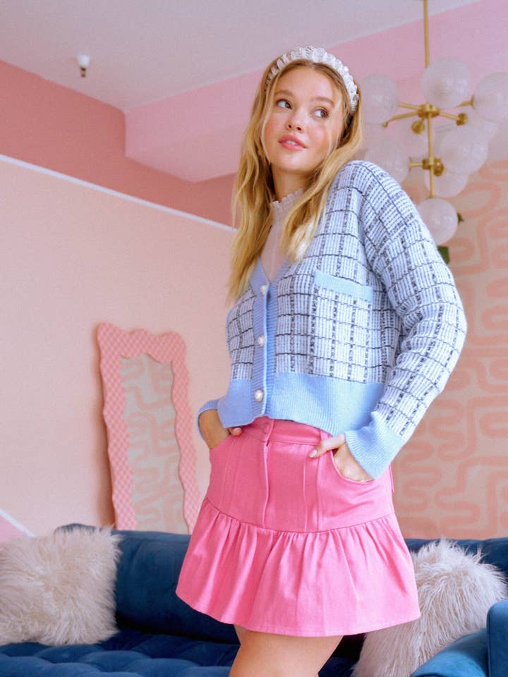 High-Waist Tiered Mini Skirt LSK0182 for wholesale by Listicle