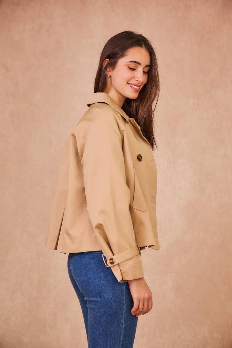 Calie Paris – Großhandel Jacke – Damen – VIOLETTE Trench – Moderne Eleganz in Baumwolle3