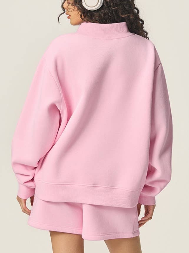 Rosa Clothing - Wholesale Sweatshirt - Women's - Everyone’s favorite oversized fleece mock neck sweatshirt15