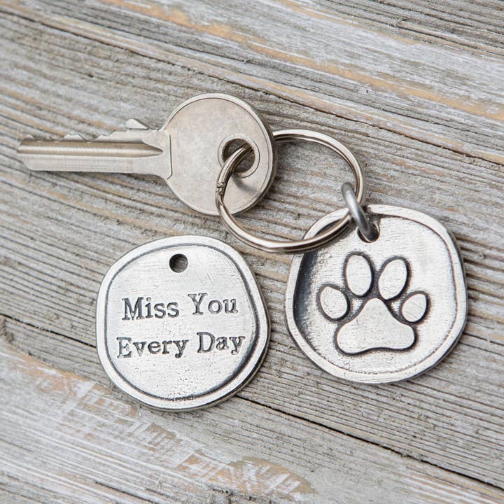 The Grandparent Gift Co. Inc. - Wholesale Pet Urn/Keepsake Box - Where I'll Always Be - Pet Memorial USA Pewter Keychain 6080