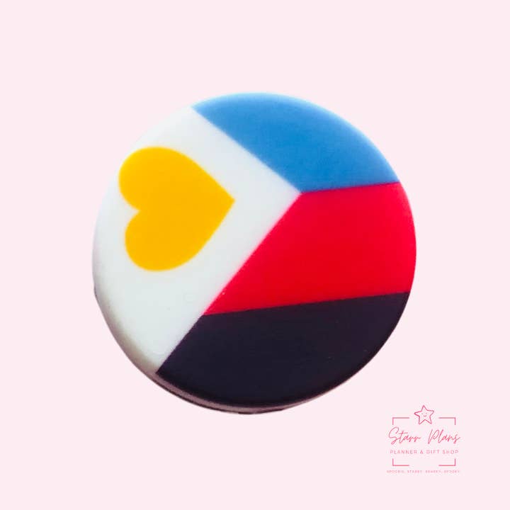 Starr Plans - Wholesale Beads - Polyamory Pride Flag || Silicone Focal Bead1
