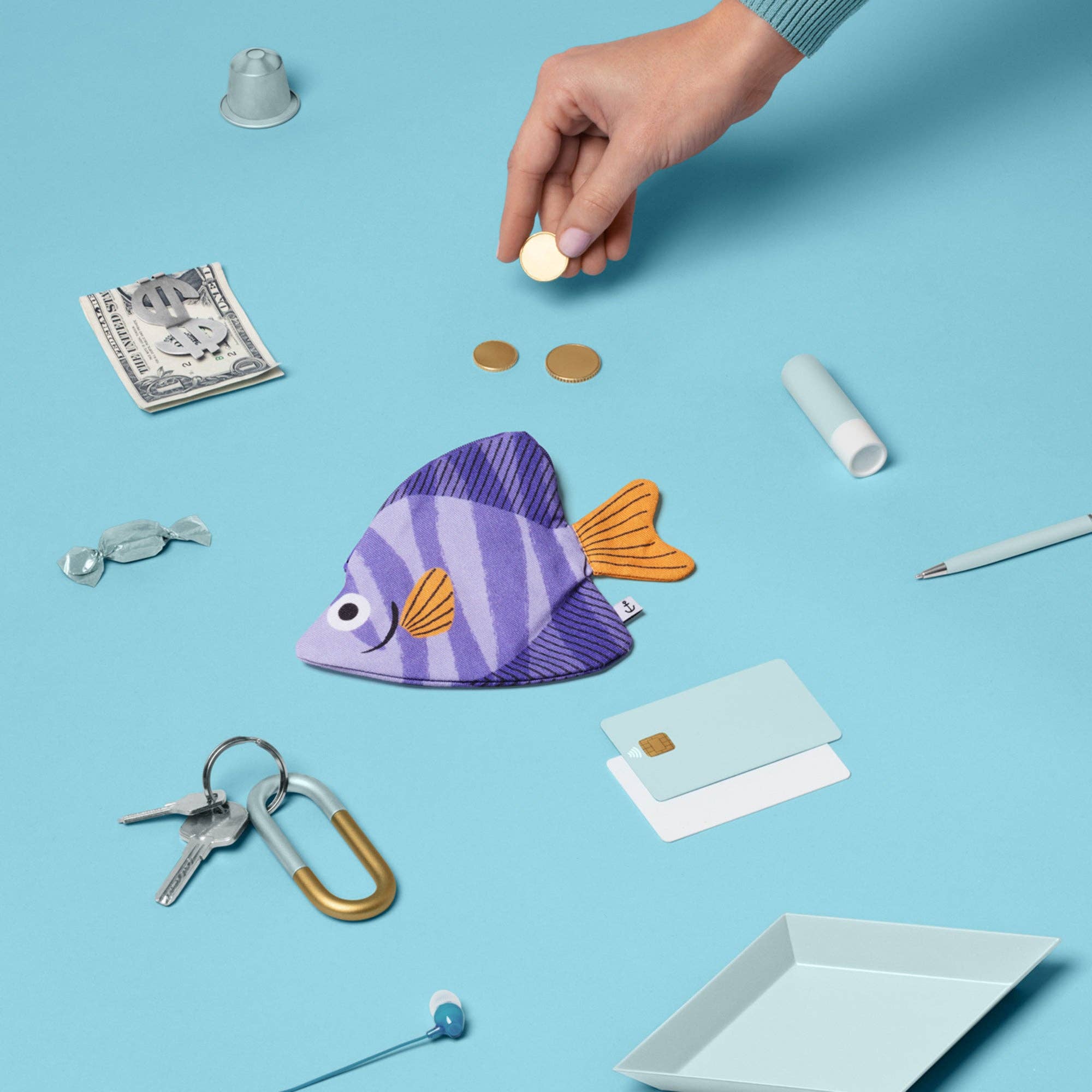 Don Fisher - Wholesale Coin Purse - Women's - Moonyfish - Lilac (purse)1