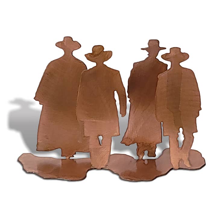 Gunslinger Show Down Four Guys Table Topper Sculpture for wholesale by Crooks Designs