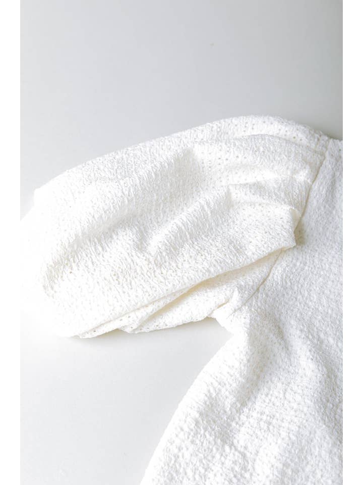 Miley Knitted Structure Wrap Top | Off white for wholesale on Faire2