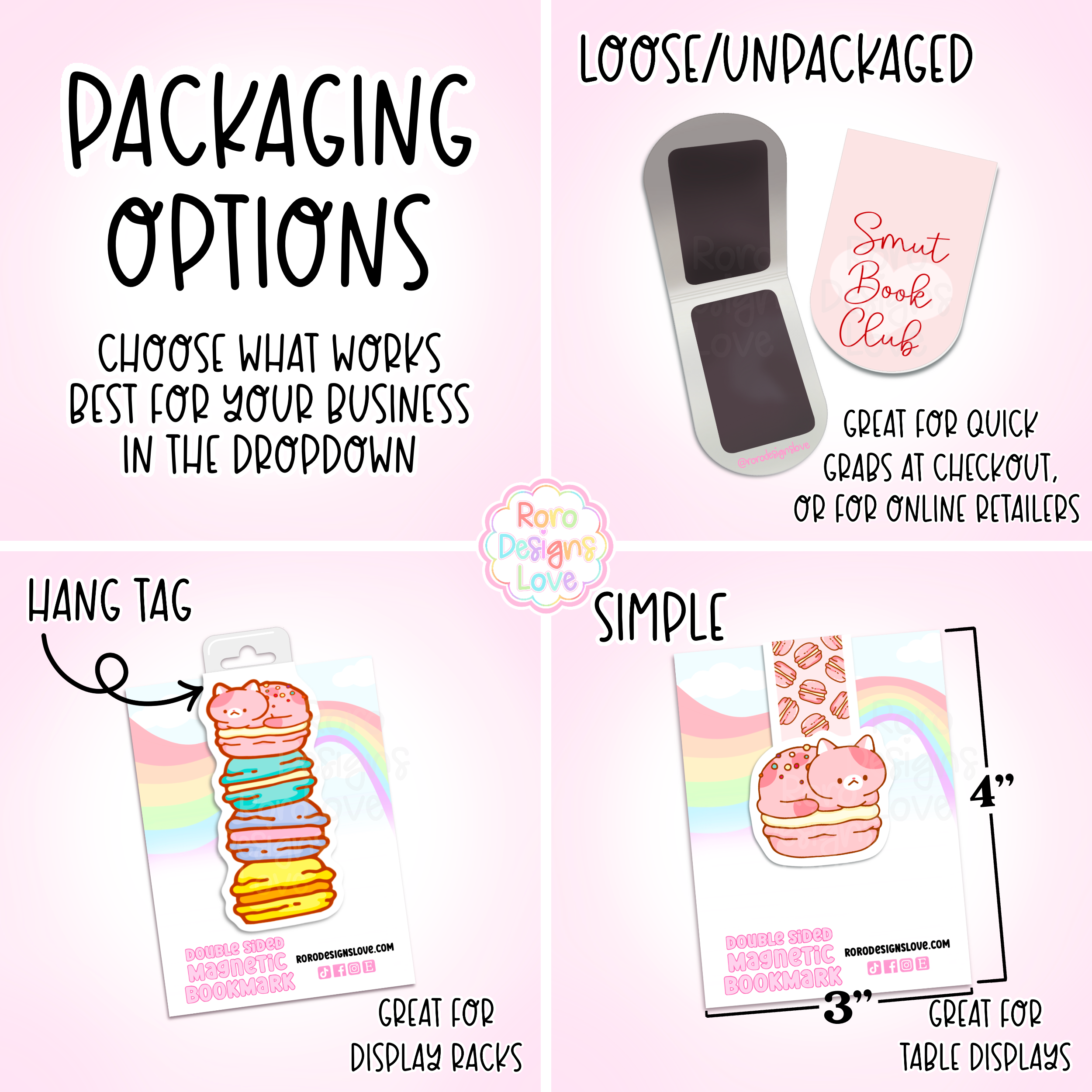 RoroDesignsLove - Wholesale Bookmark - Romance tropes magnetic bookmark set, bookish lovers gifts 6