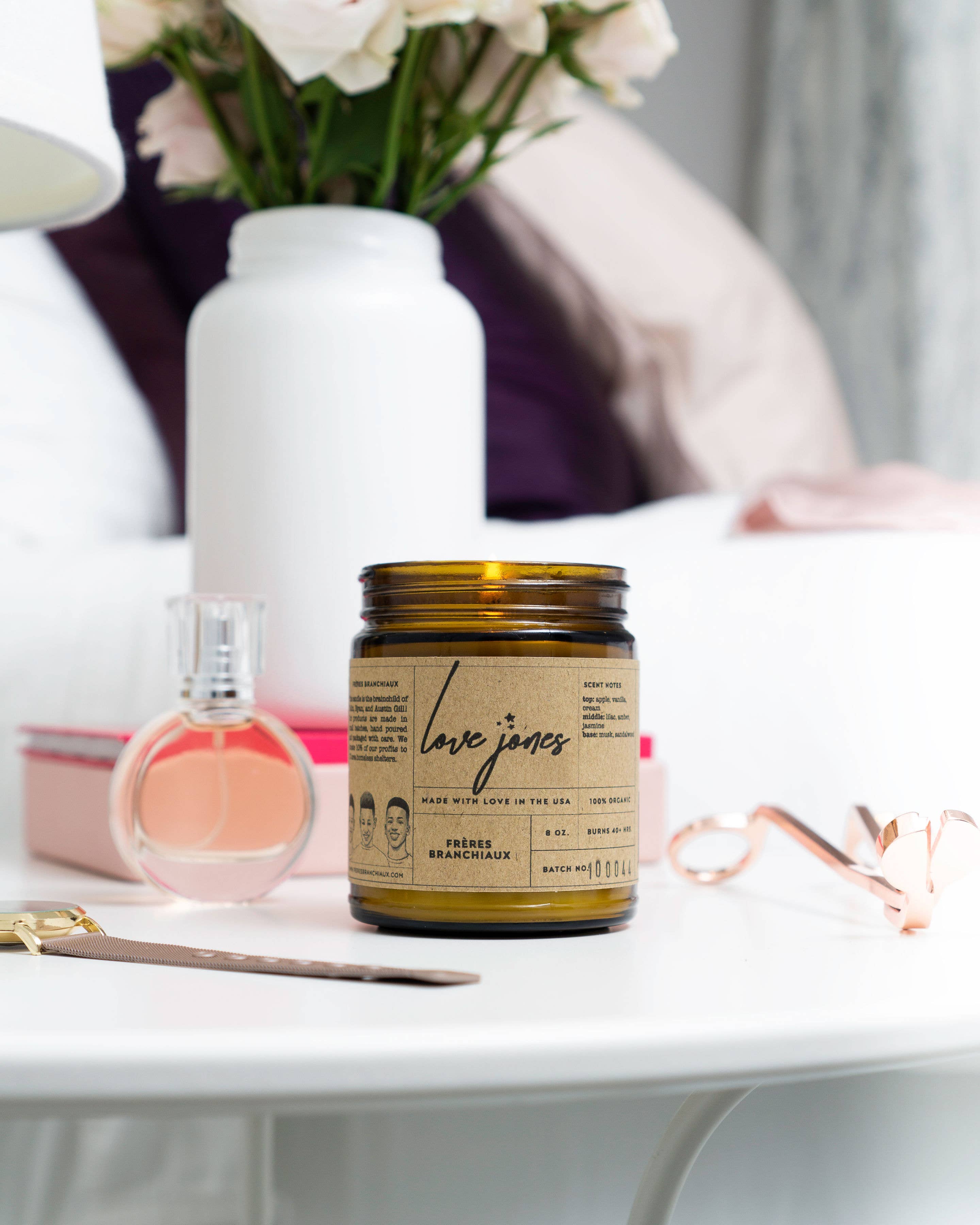 Frères Branchiaux Candle Co. – Vela em jarro/copo por atacado – Vela Love Jones