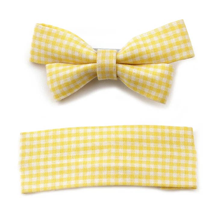 Plaid bow hair clips (set of 2) for wholesale by Domoflor s.l