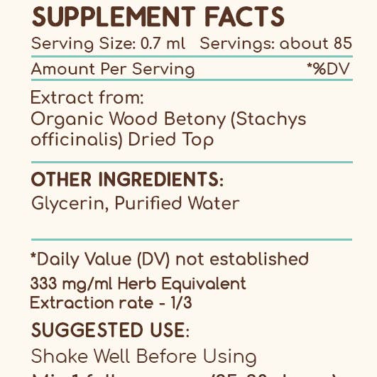 HerbEra – wholesale Tincture – Wood Betony Tincture1