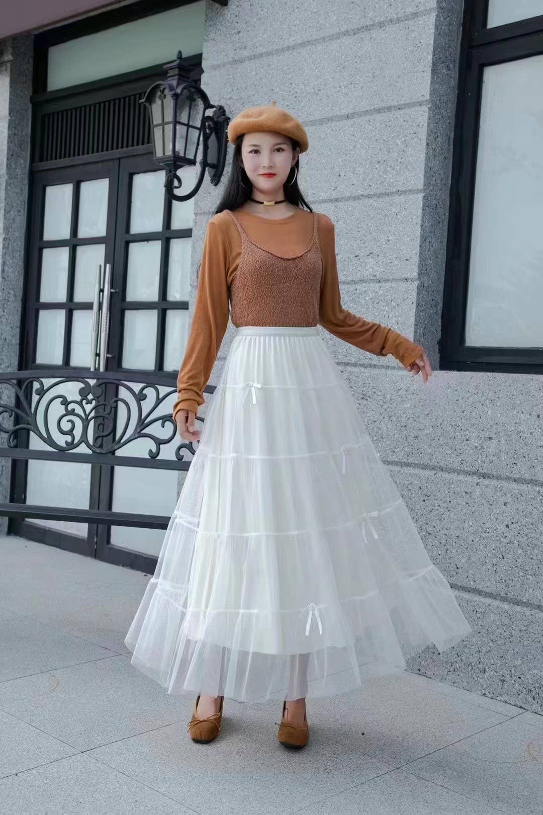 Hope & Sunshine - Wholesale Skirt - Women's - Mesh Bow Tie Midi Skirt5