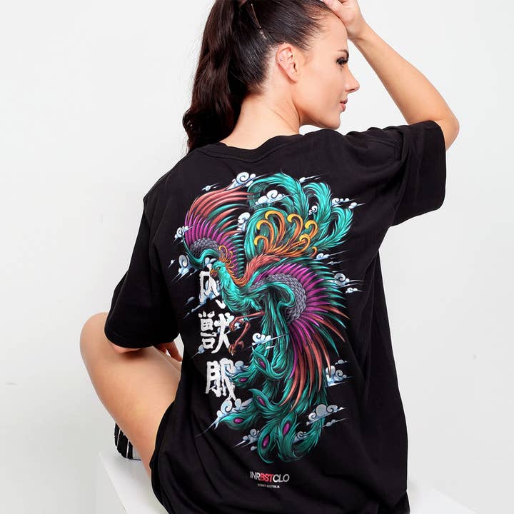 Inner Beast Clothing - Wholesale Screen printed t-shirt – Women′s - Irezumi Phoenix V2 Tee0