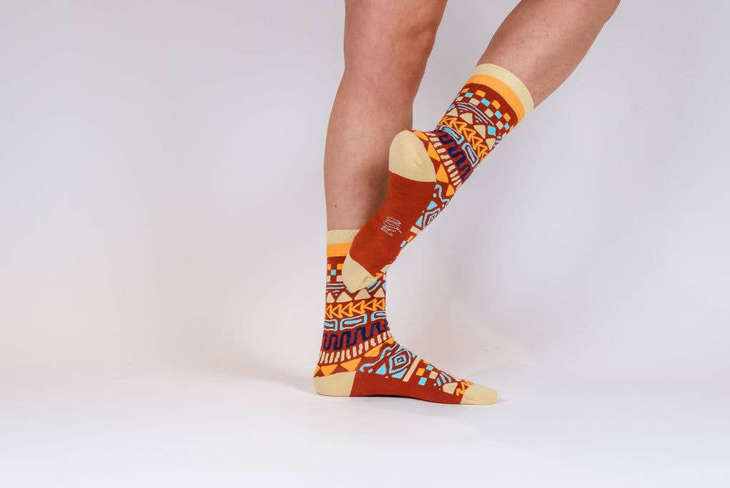 Olisha socks - Wholesale Socks - Unisex - Sema Burnt ochre - Organic Cotton Socks4