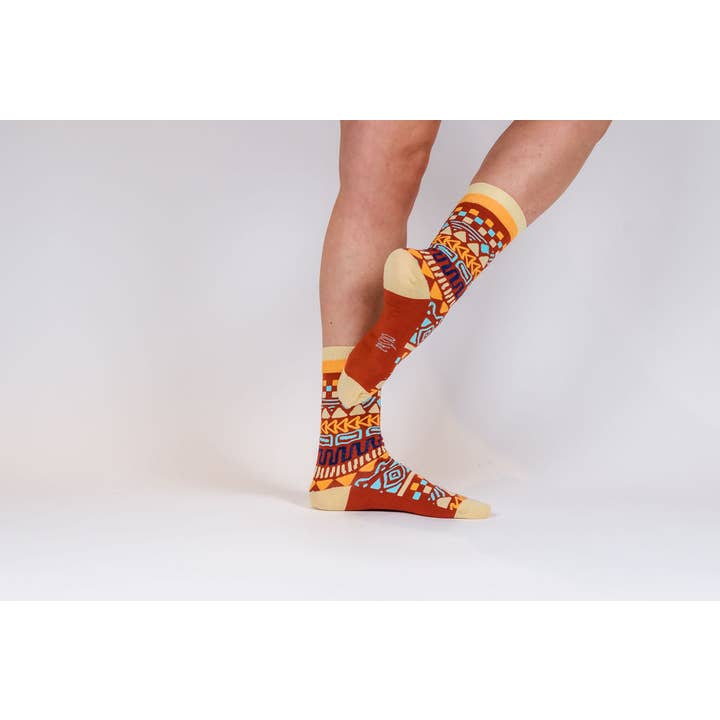 Olisha socks - Wholesale Socks - Unisex - Sema Burnt ochre - Organic Cotton Socks4