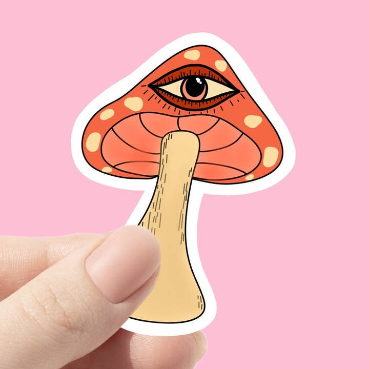 Adhesivo Cottagecore Mushroom Eyeball para venta al por mayor de Chlo Ranae Co