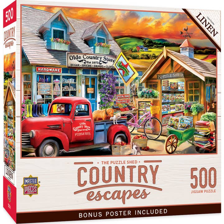 Masterpieces Puzzles - Wholesale Puzzle - Adult - Country Escapes - The Puzzle Shed 500 Piece Puzzle