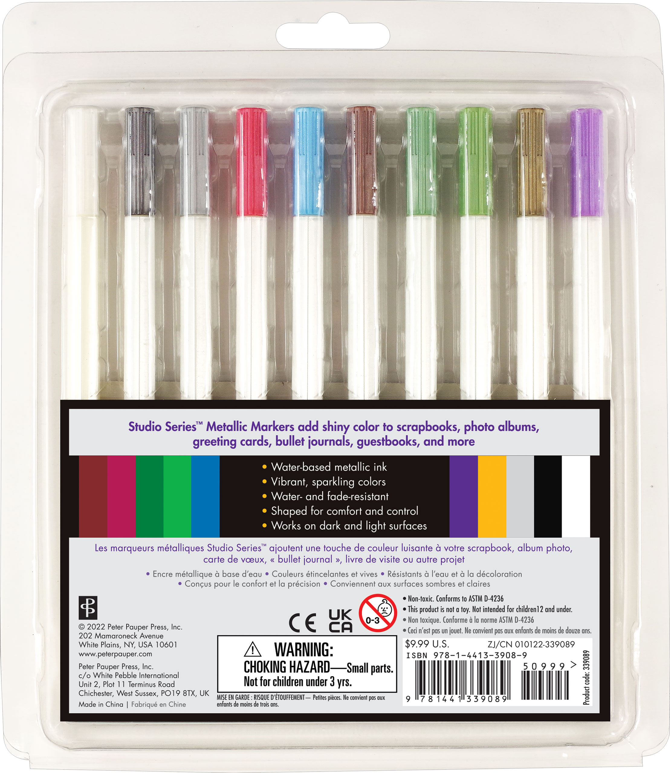 Peter Pauper Press - Wholesale Marker - Studio Series Metallic Markers Set2