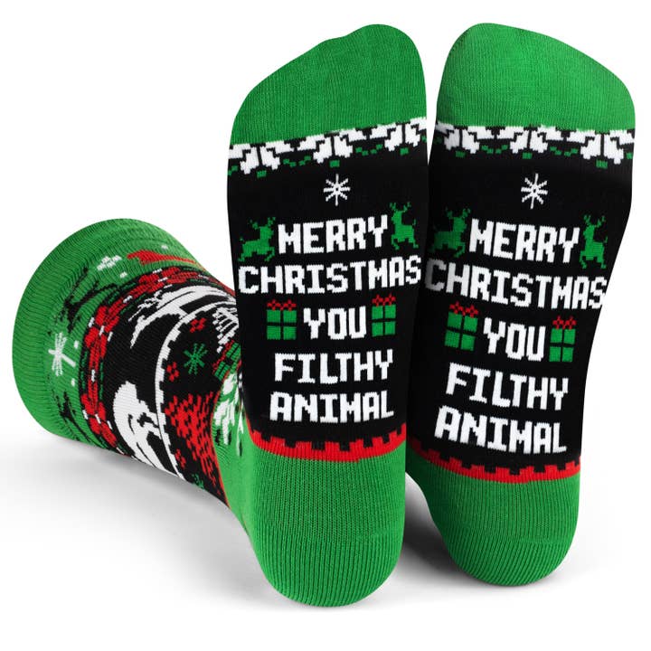 Merry Christmas You Filthy Animal Socks and other Purchase Wholesale christmas sock. Free Returns & Net 60 Terms on Faire trending on Faire.