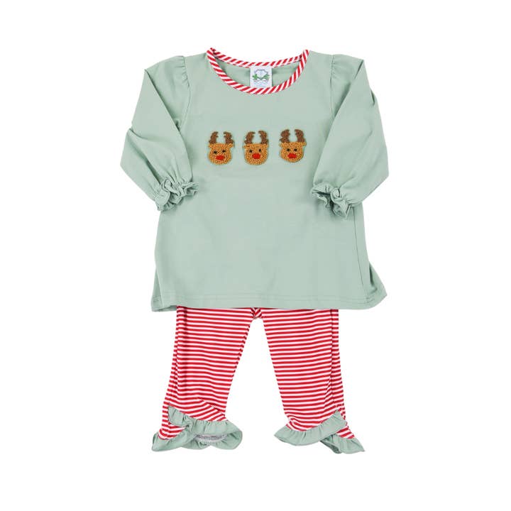 Conjunto de Pantalón de Reno con Nudo Francés para Niña para venta al por mayor de Southern Taters