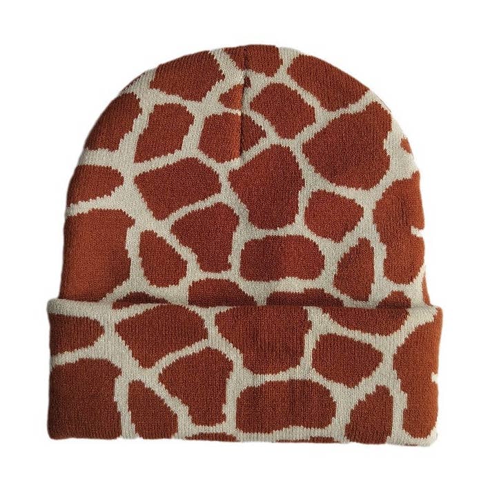 Animal Print Jacquard Beanie M5A251 for wholesale by alberalkirk