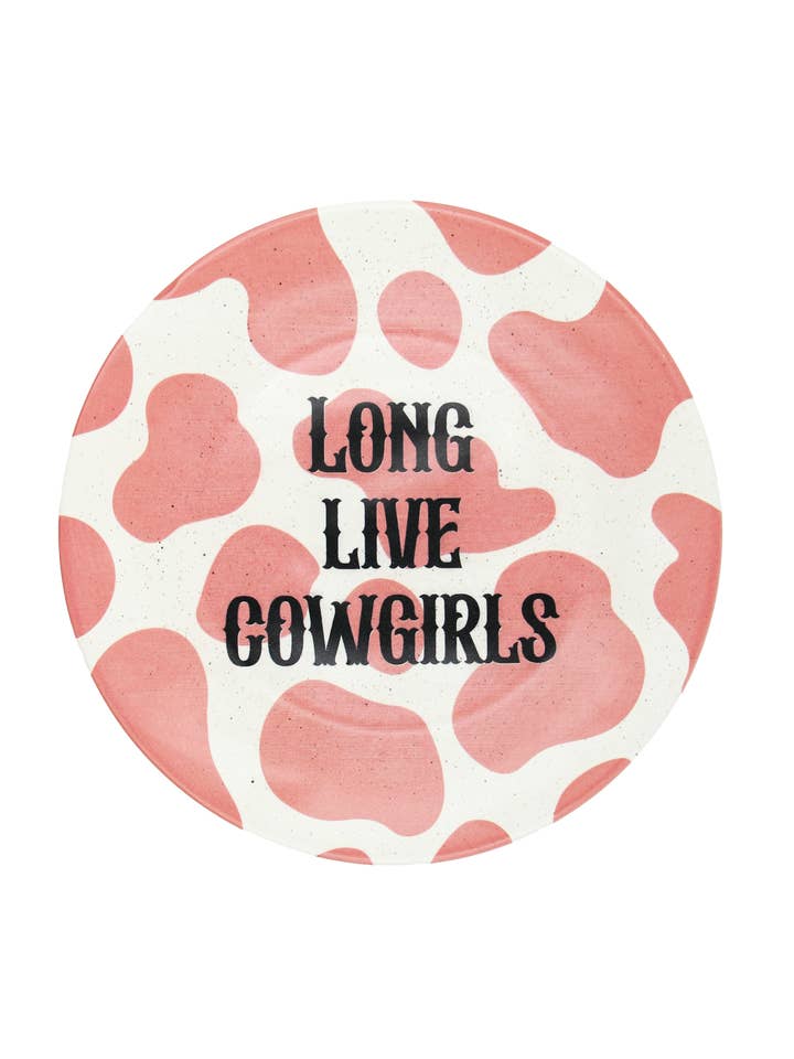 Dessert Plate "Long Live Cowgirls" Cowgirl Era for wholesale by Pó de Barro