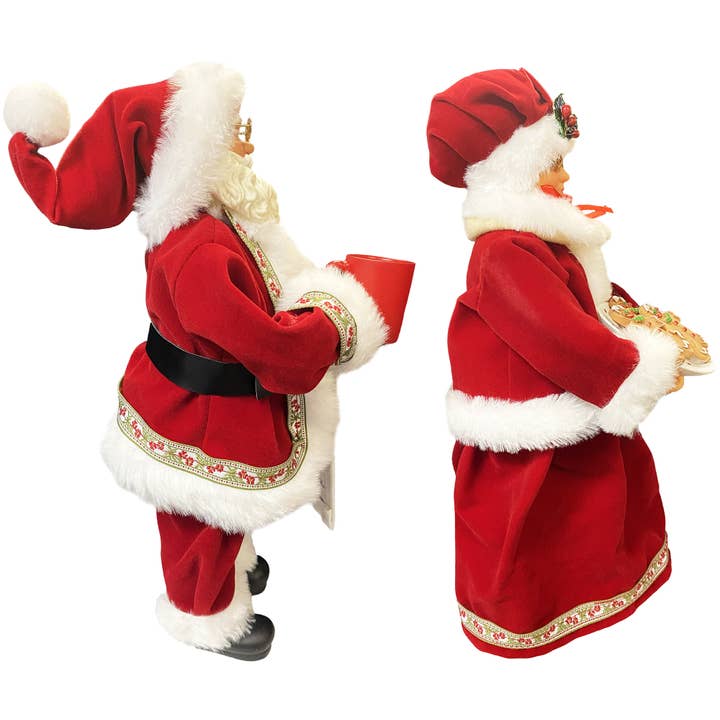 Santa’s Workshop Inc. - Wholesale Christmas Decoration - 12" Mr. and Mrs. Claus, Set of 22