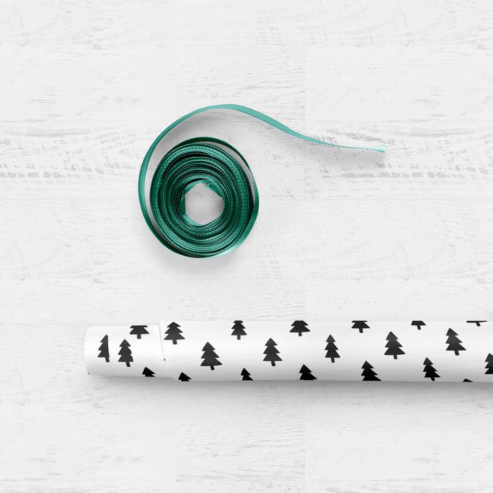 MELLOWWORKS - Wholesale Wrapping Paper Roll - CHRISTMAS TREES Gift Wrap (ROLL)