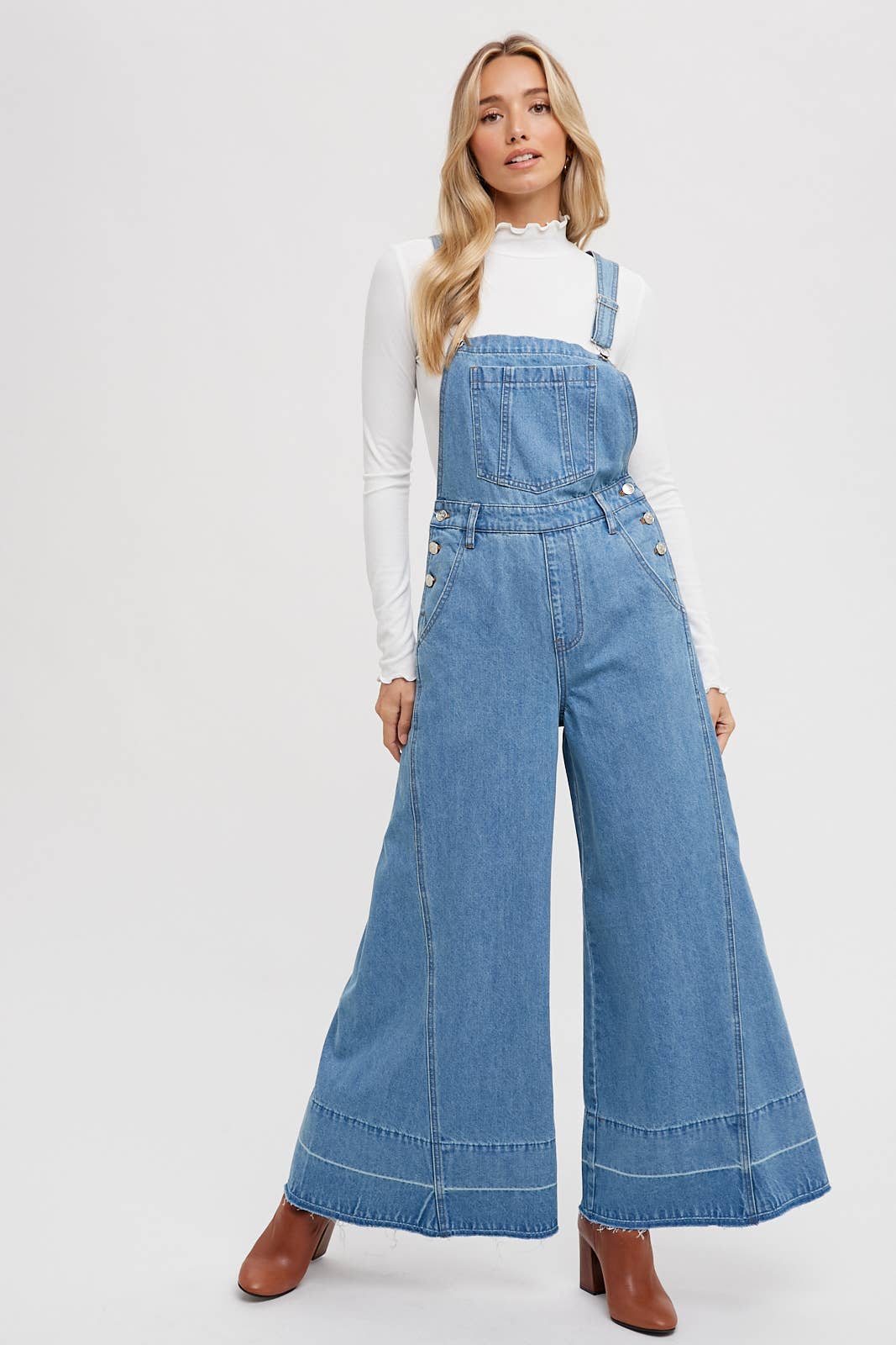 Bluivy – Engroshandel Overalls - Dame – DENIM OVERALLS MED BREDE BEN8