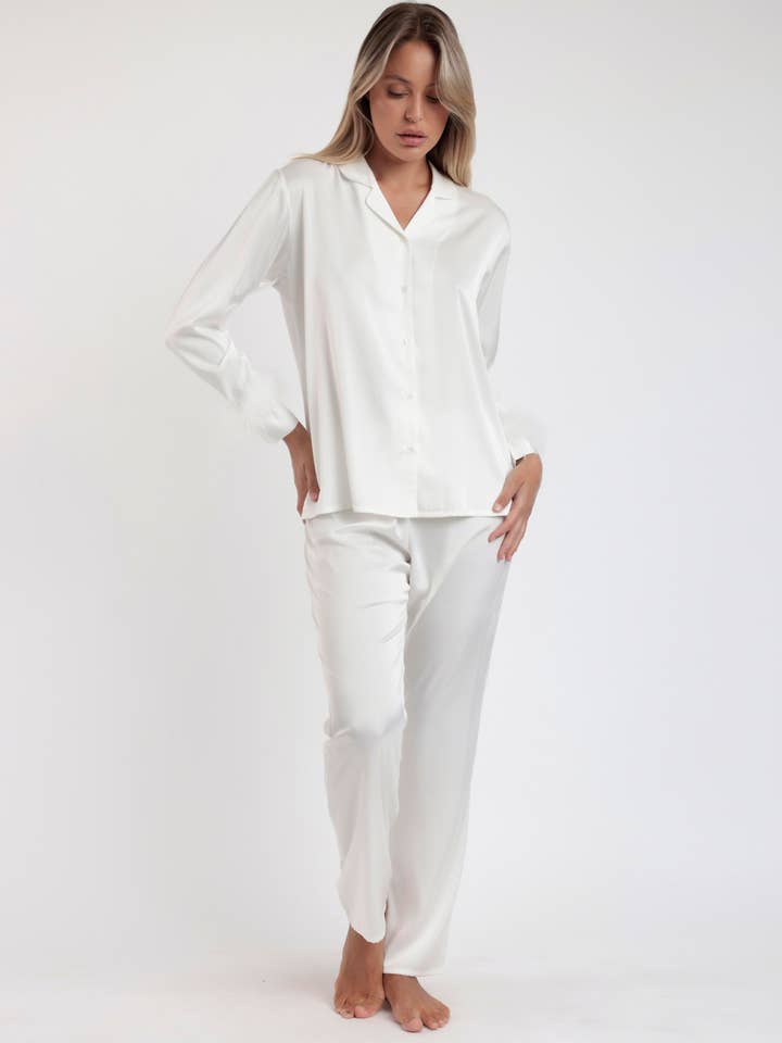 ADMAS LUXURY Open Long Sleeve Marabou Feather Pajamas Lux... for wholesale by ADMAS