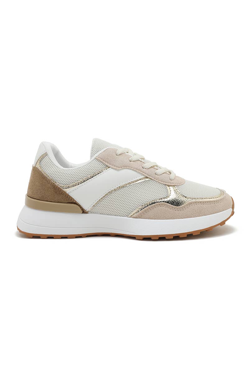 Joia Paris - Vendita all'ingrosso Sneakers di tendenza - Donna - Sneakers estive da donna con lacci e inserti in suede N-21219