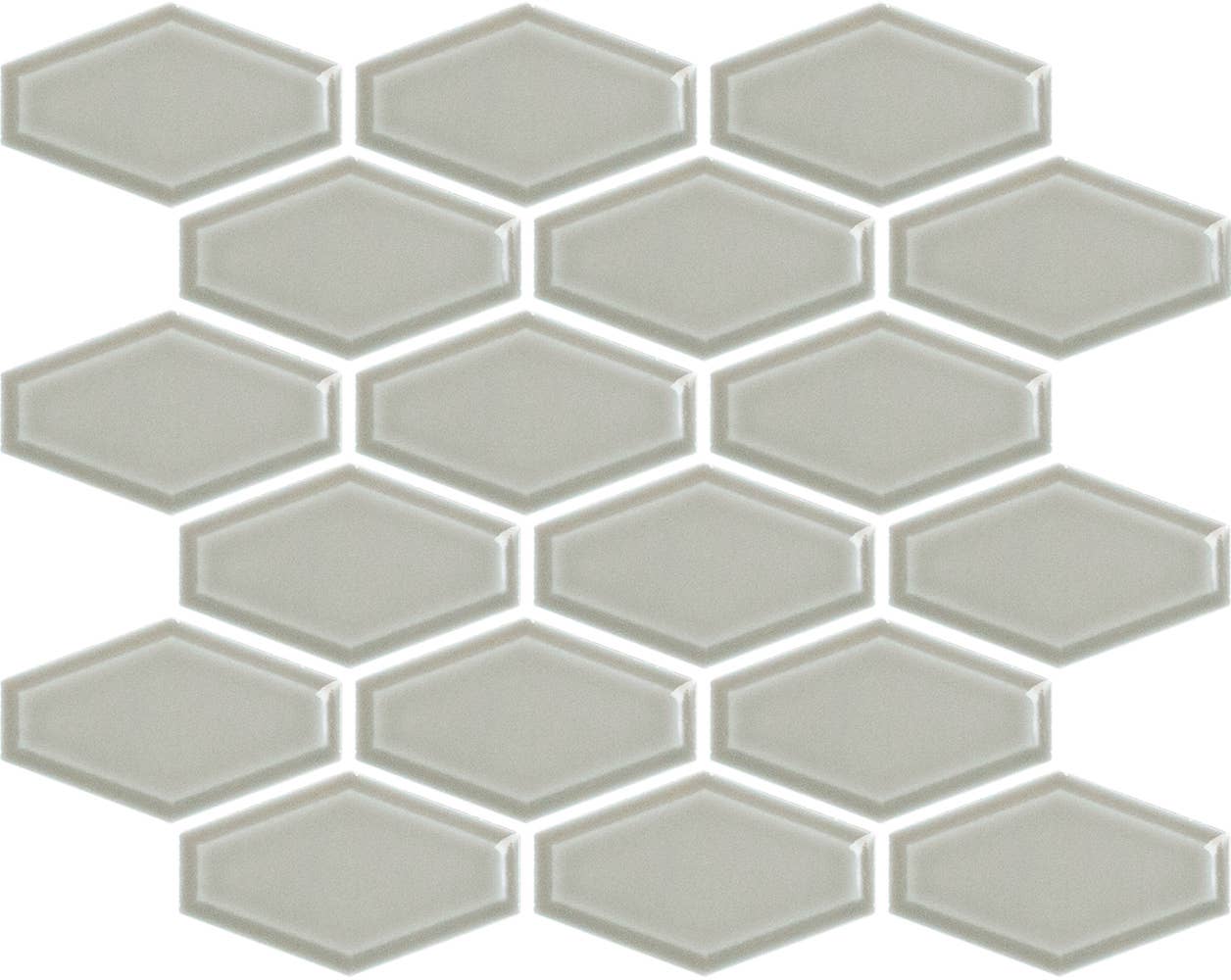 Thomas Avenue Ceramics - Wholesale Wall Tile - 12"x12" Elongated Hexagon Porcelain Mosaic Tile3