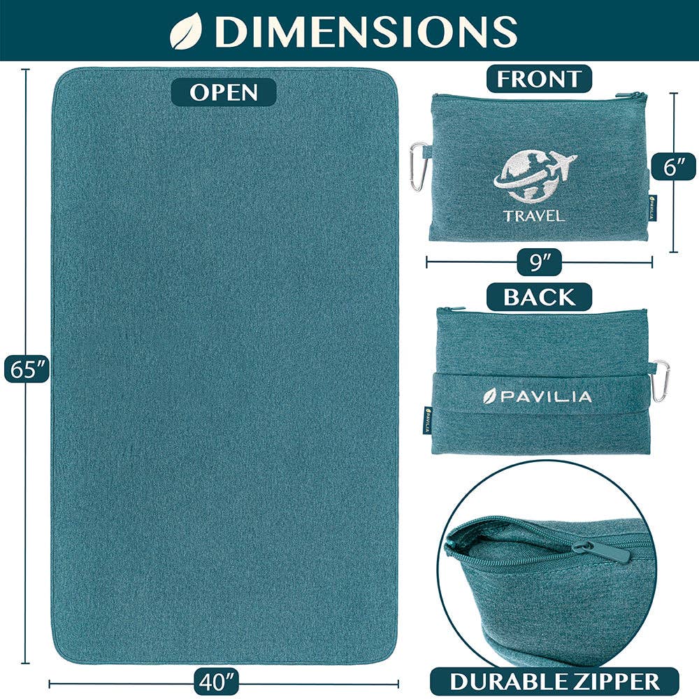 Pavilia - Wholesale Travel Blanket - Compact Fleece Travel Blanket Pillow11