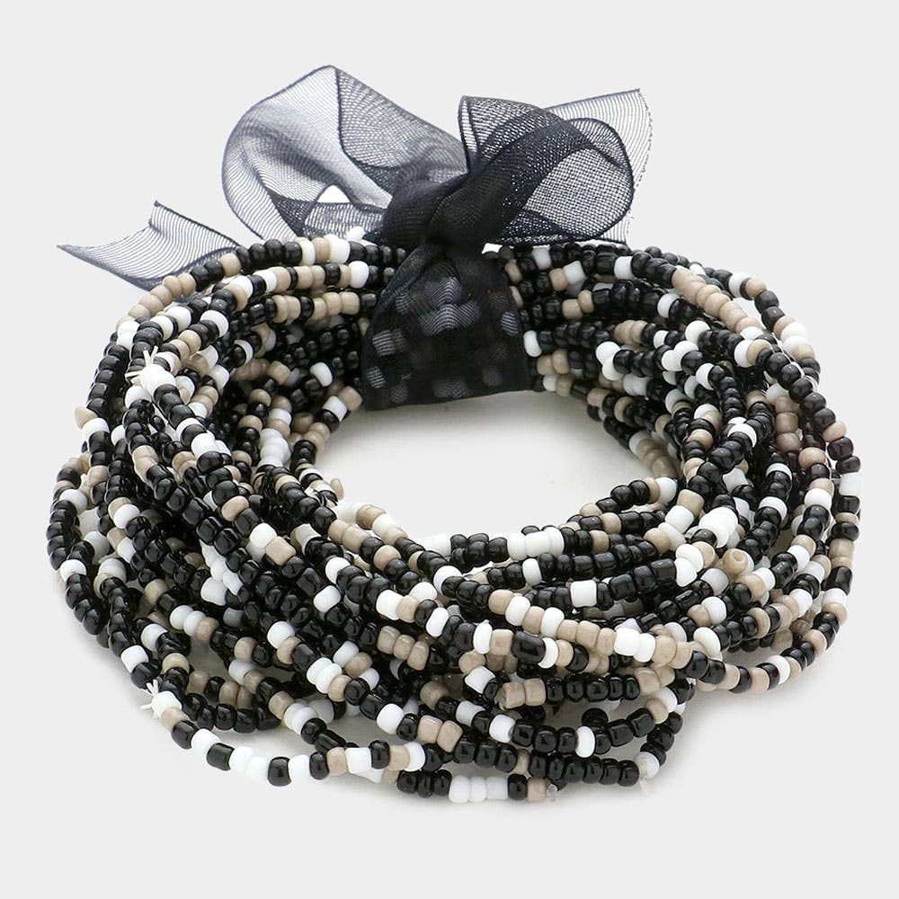 Sensibling Corp. - Wholesale Beaded Bracelet - 25PCS - Seed Beaded Stretch Bracelets
0