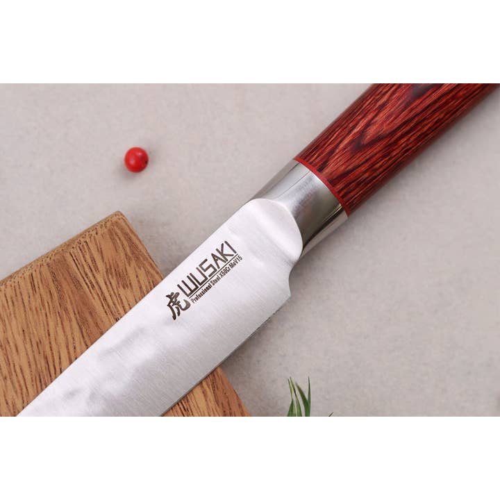 Les Découpeurs - Wholesale Kitchen/Utility Knife - Wusaki Pakka X50 Universal Knife 12cm Pakkawood Handle3
