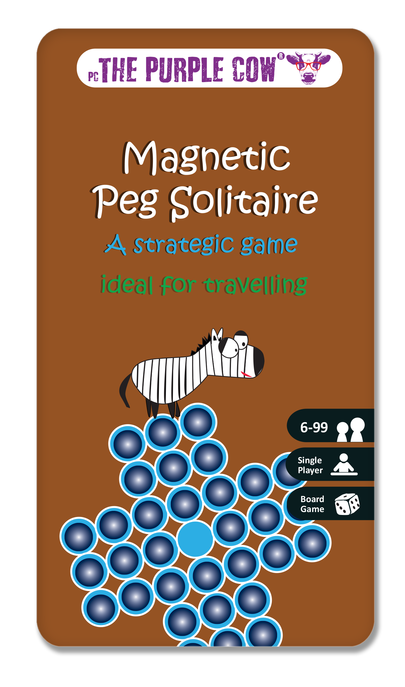 The Purple Cow America Inc. - Wholesale Board Game - Travel Game - Peg Solitare0