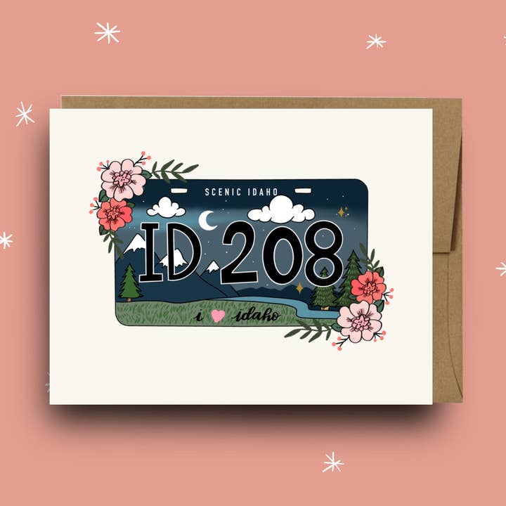 Tarjetas de matrícula de Idaho, Tarjetas de Idaho, Tarjetas de excursionista para venta al por mayor de A M A N D A H O L D E N D E S I G N S