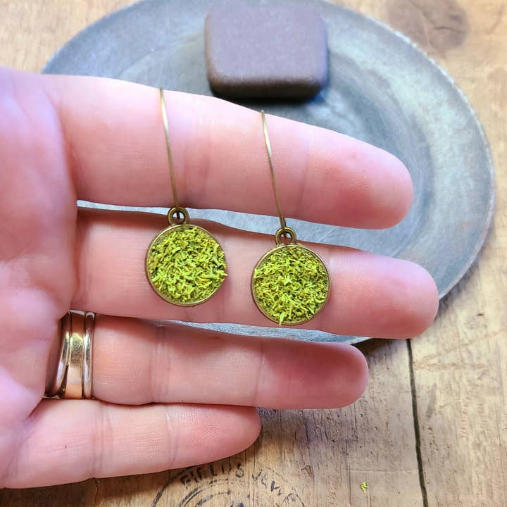 Fields - Wholesale Hoop Earrings - Mossy Hoop Earrings Nature's Jewelry Botanical Garden 1