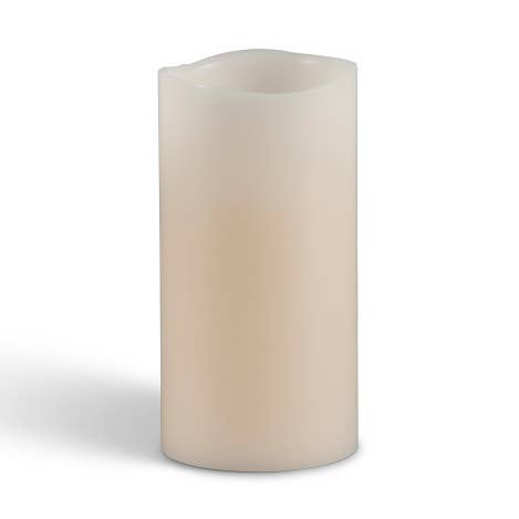 The Gerson Companies - Wholesale Flameless Candle - Gerson Bisque Wax LED Candle. -- Bisque Color -- Wavy Edge -0