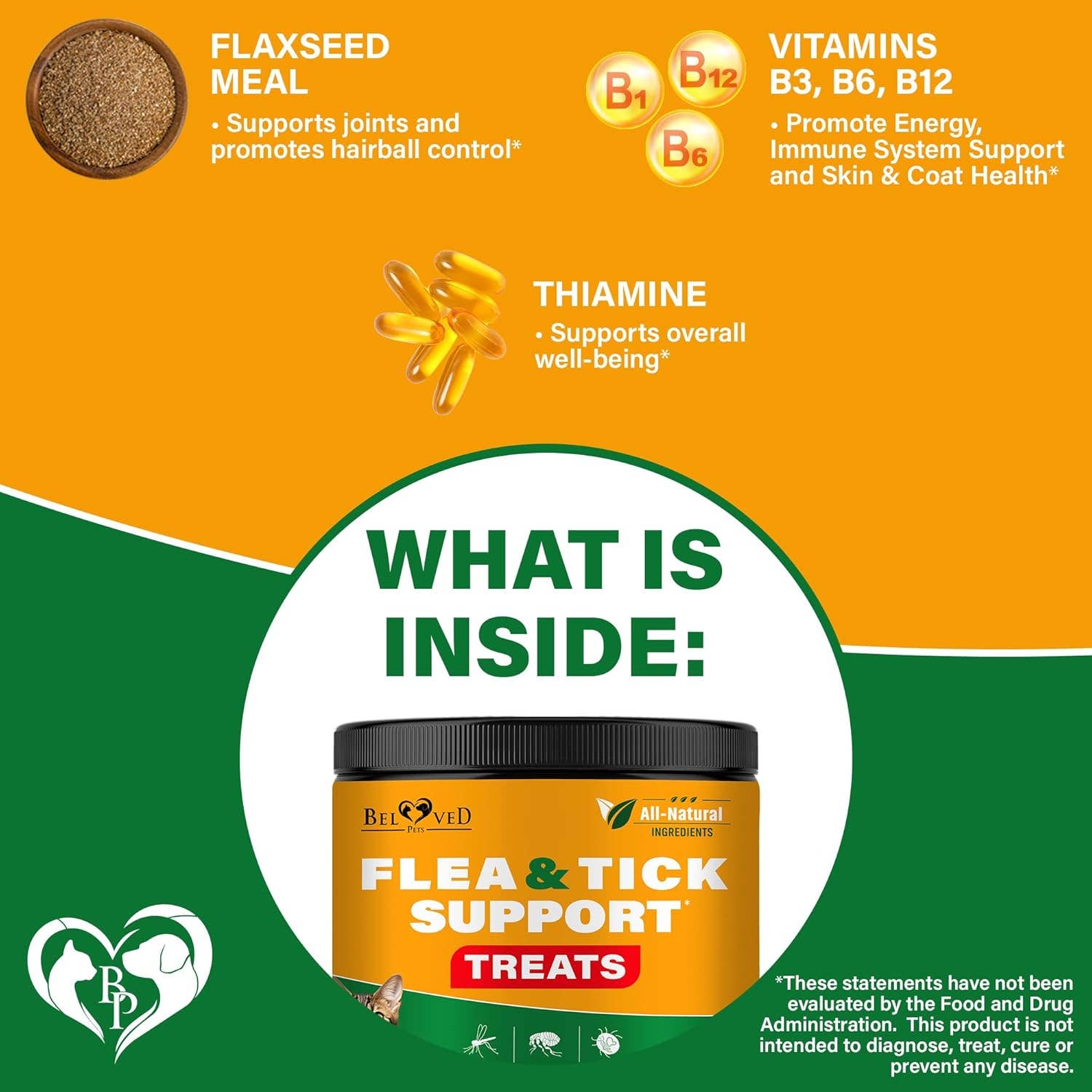 Beloved Pets - Wholesale Pet Treats - Cat - Beloved Pets Flea & Tick Support Chewable Treats with Chicken Flavor for Cats, 10-oz Pack3