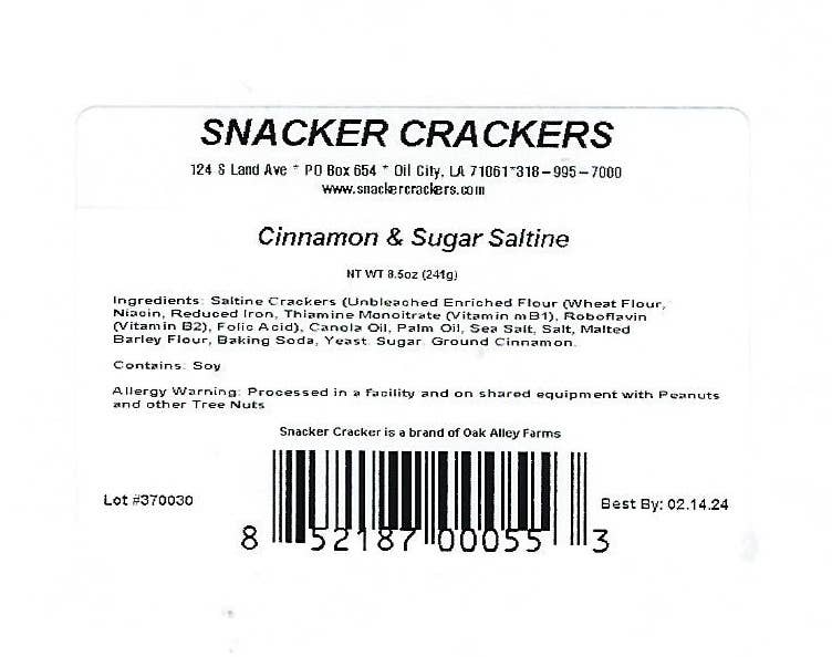Snacker Crackers - Wholesale Crackers - Saltine Crackers Cinnamon & Sugar1