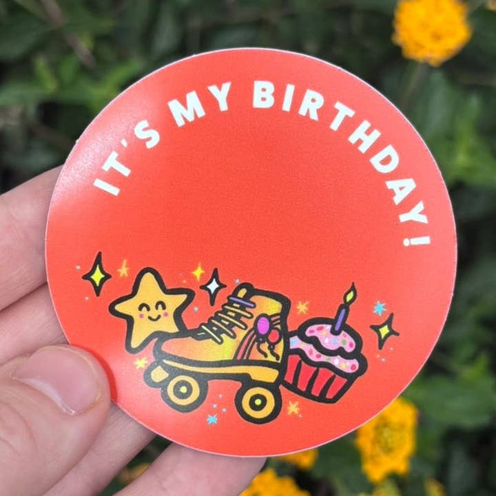 "It's My Birthday" Skate Sticker - 3in for wholesale by Funbuild MFG