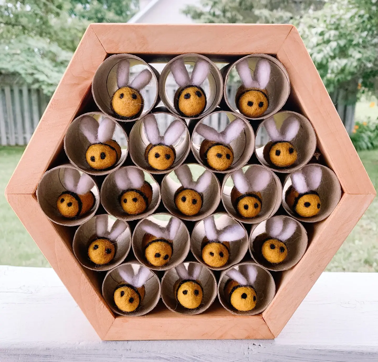 Sewing Seeds Play – wholesale Decorative tabletop object – One Felt Bumble Bee / Honey Bee7