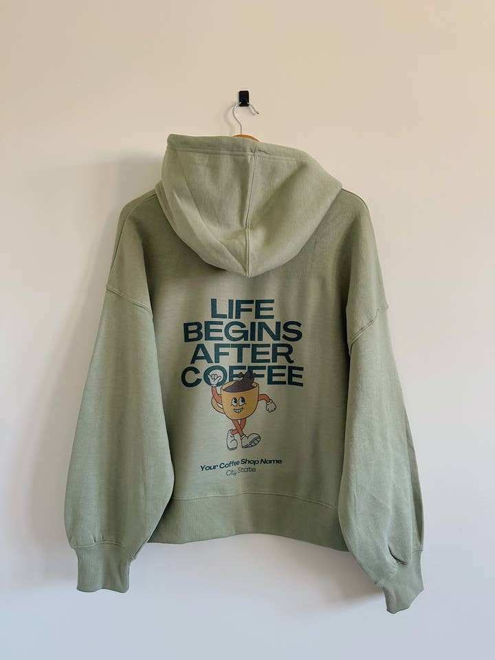 Livet börjar efter kaffe huvtröja för wholesale av Relic96