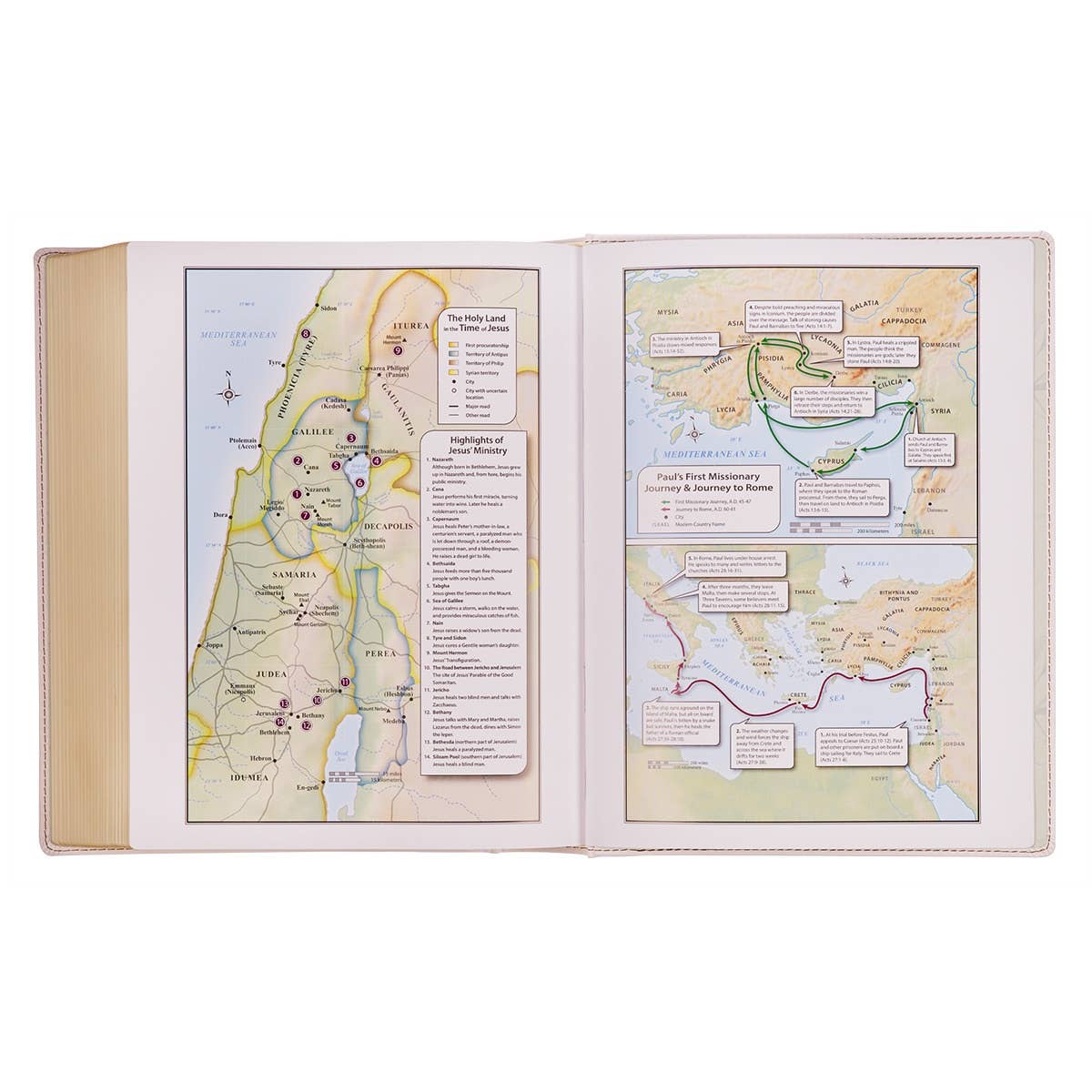 Christian Art Gifts - Wholesale Display Book - KJV Note-taking Bible LP Faux Leather HC, White Floral4