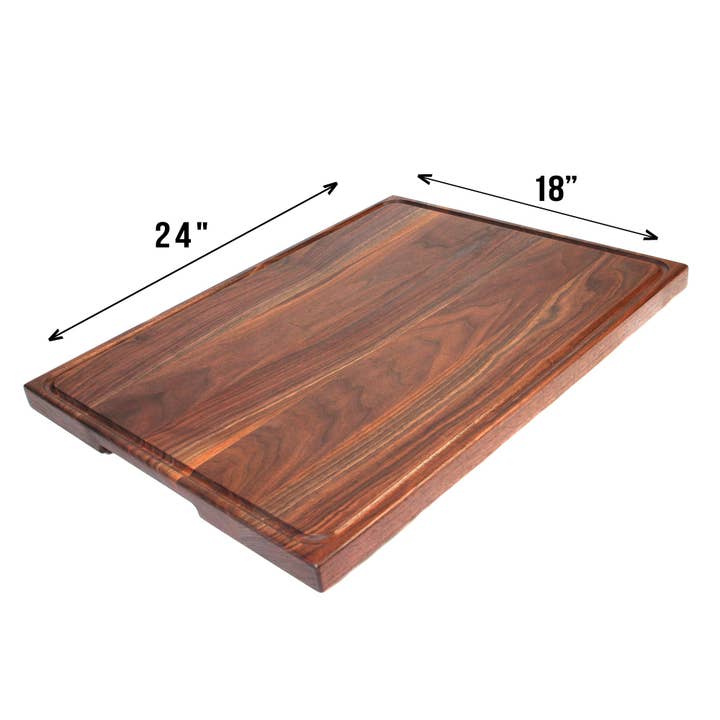 Refine Kitchenware - Wholesale Cutting Board - Refine Kitchenware XL Walnut Cutting Board With Rubber Feet