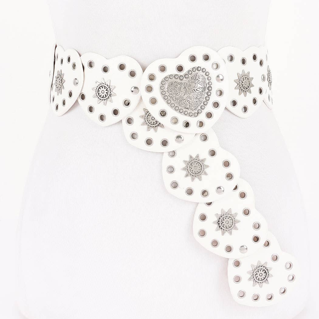 3AM BY H&D ACCESSORIES – wholesale Belt – Women's – Faux Leather Heart Shape Vintage Belt7