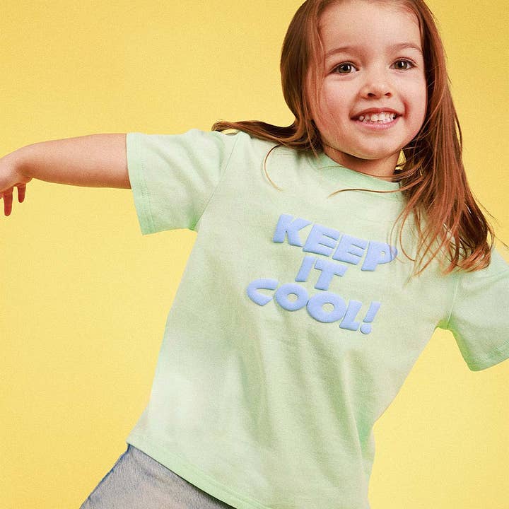 Keep It Cool Kids Slang Tee in Mint for wholesale on Faire2