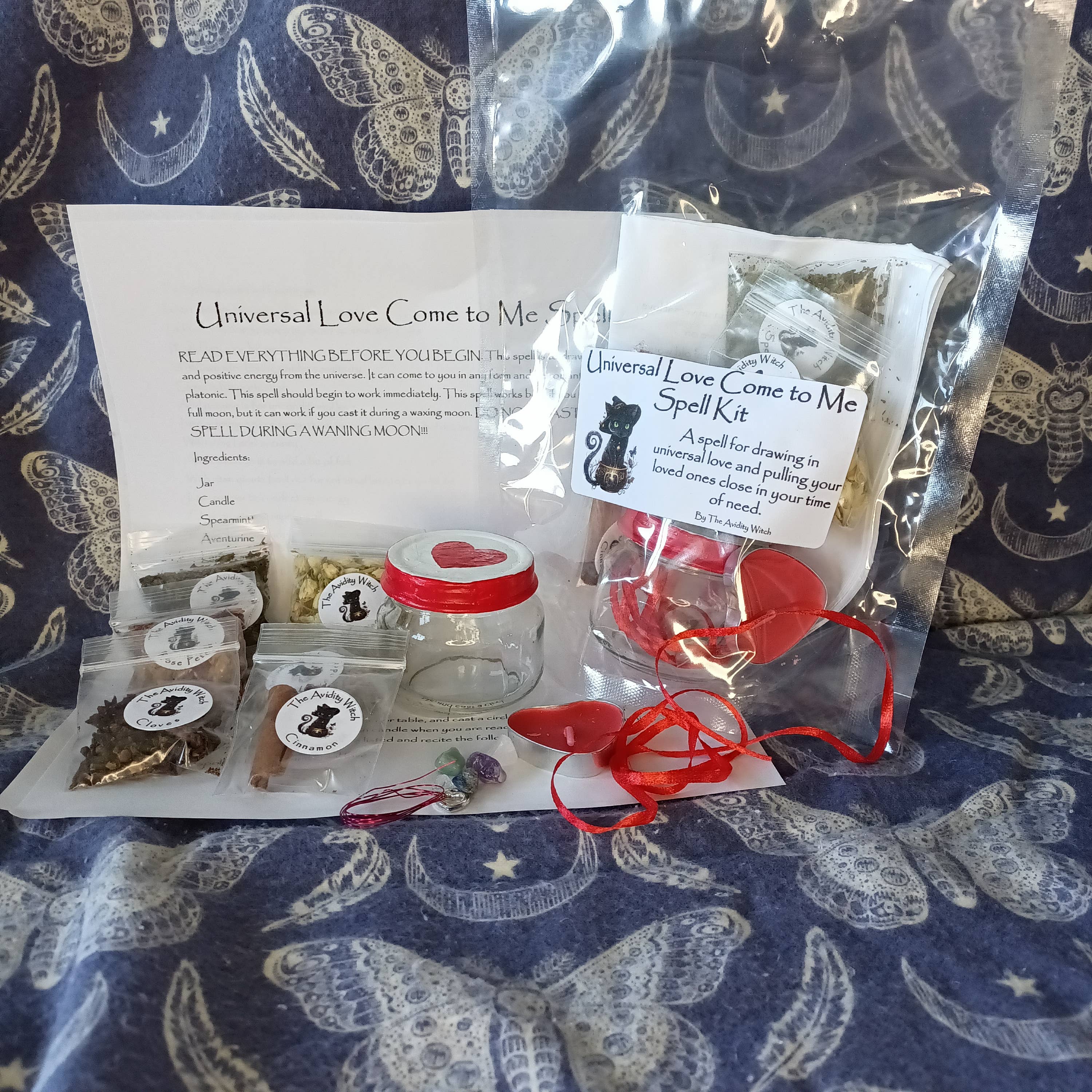 The Avidity Witch - Wholesale Meditation Supplies - Universal Love Come to Me Spell Kit12